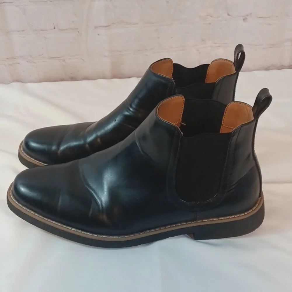 Y2K Deer Stags Mens Black Chukka Stretch Ankle Boots 11.5 M